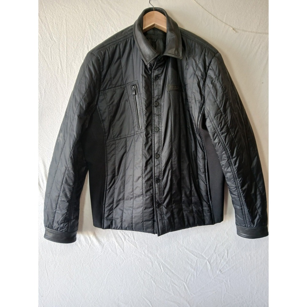 Harley Davidson Black Puffer Jacket with Zip Chest Pocket XXL Zip Up